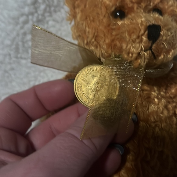 TY 100th Anniversary beanie baby Teddy The Bear with Gold Commemorative Coin. - Picture 3 of 11